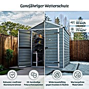 Palram – Canopia Gerätehaus Skylight (Braun, Außenmaß inkl. Dachüberstand (B x T): 110 x 175 cm) | BAUHAUS