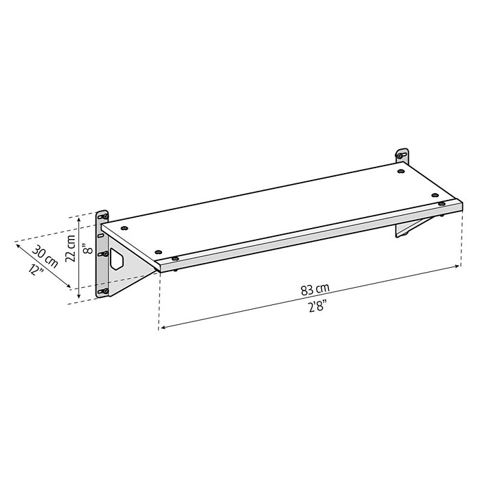 Palram – Canopia Regal-Set (84,7 x 30,5 cm, Passend für: Palram-Canopia Gerätehaus SkyLight & Rubicon, 3 Stk.) | BAUHAUS