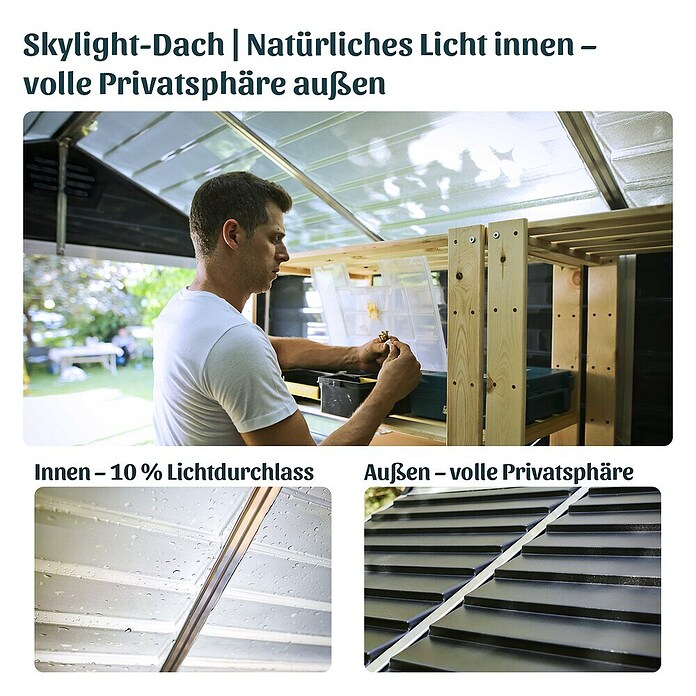 Palram – Canopia Regal-Set (84,7 x 30,5 cm, Passend für: Palram-Canopia Gerätehaus SkyLight & Rubicon, 3 Stk.) | BAUHAUS