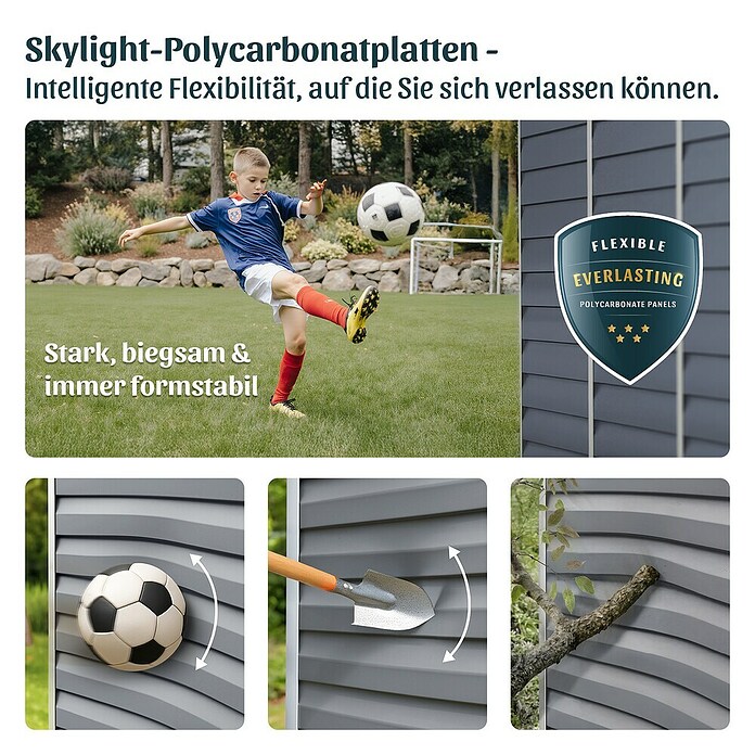 Palram – Canopia Regal-Set (84,7 x 30,5 cm, Passend für: Palram-Canopia Gerätehaus SkyLight & Rubicon, 3 Stk.) | BAUHAUS