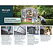 Palram – Canopia Gerätehaus Skylight (Braun, Außenmaß inkl. Dachüberstand (B x T): 110 x 175 cm) | BAUHAUS