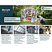 Palram – Canopia Gerätehaus Skylight (Braun, Außenmaß inkl. Dachüberstand (B x T): 110 x 175 cm) | BAUHAUS