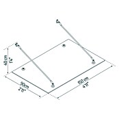 Palram – Canopia Vordach Taurus (150 x 90 x 40 cm, Material: Glas) | BAUHAUS