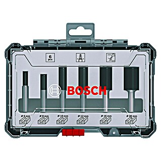 Bosch Fräser-Set Nut (Durchmesser Schaft: 8 mm, 6 -tlg.)