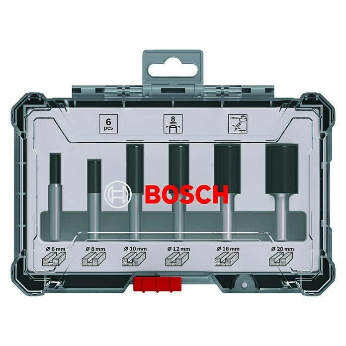 Bosch Fräser-Set (6-tlg., Durchmesser Schaft: 8 mm)