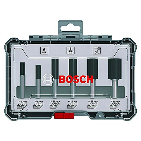 Bosch Fräser-Set (6 -tlg., Durchmesser Schaft: 8 mm)