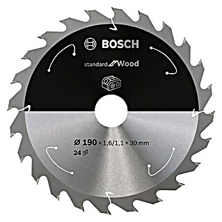 Bosch Cirkelzaagblad Standard for Wood (Diameter: 190 mm, Boorgat: 30 mm, Aantal tanden: 24 tanden)