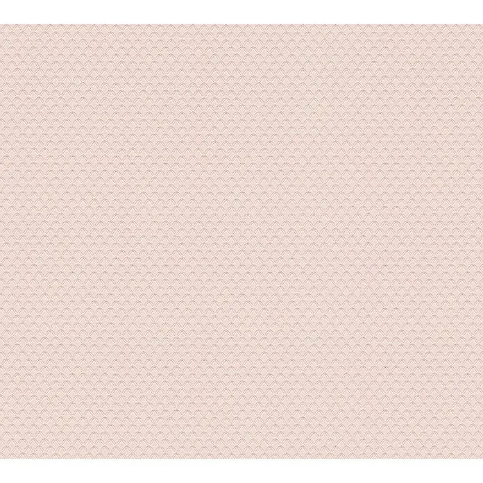 A.S. Création Metropolitan Stories Vliestapete Uni-Raute - Rosa, Grafisch, 10,05 x 0,53 m - Zartrosa Hintergrund mit feinem, sich wiederholendem Blütenmuster, ideal für sanfte, elegante Designs und Textilien.