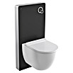 Camargue Sanitärmodul für Wand-WC (2-Mengen-Spülung, 10,8 x 48,3 x 100 cm, Schwarz)