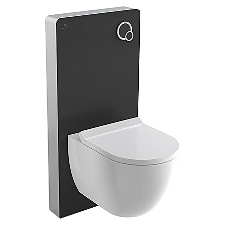 Camargue WC-Vorwandelement (Spülmenge: 3 l - 6 l, 2-Mengen-Spülung, 10,8 x 48,3 x 100 cm, Schwarz)