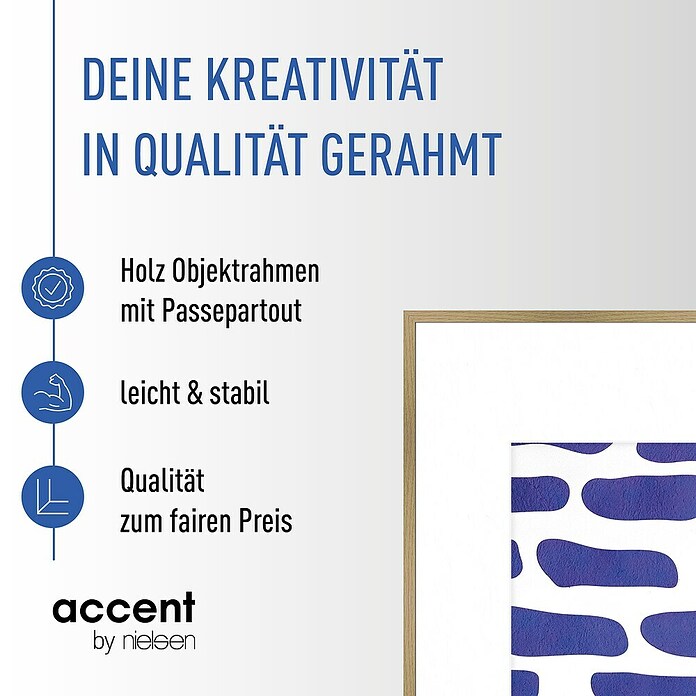 Accent Bilderrahmen Aura (Eiche, 30 x 40 cm, Holz)