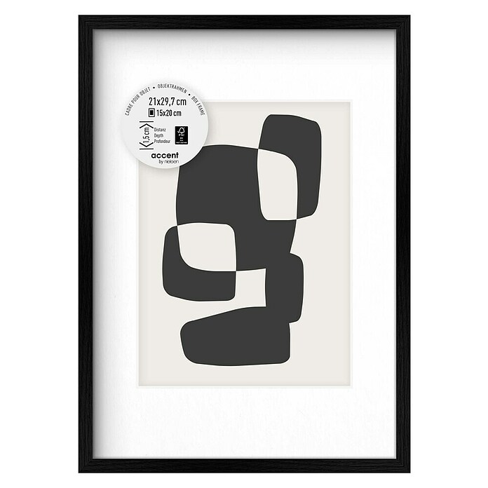 Accent Bilderrahmen Aura (Schwarz, 21 x 29,7 cm / DIN A4, Holz)
