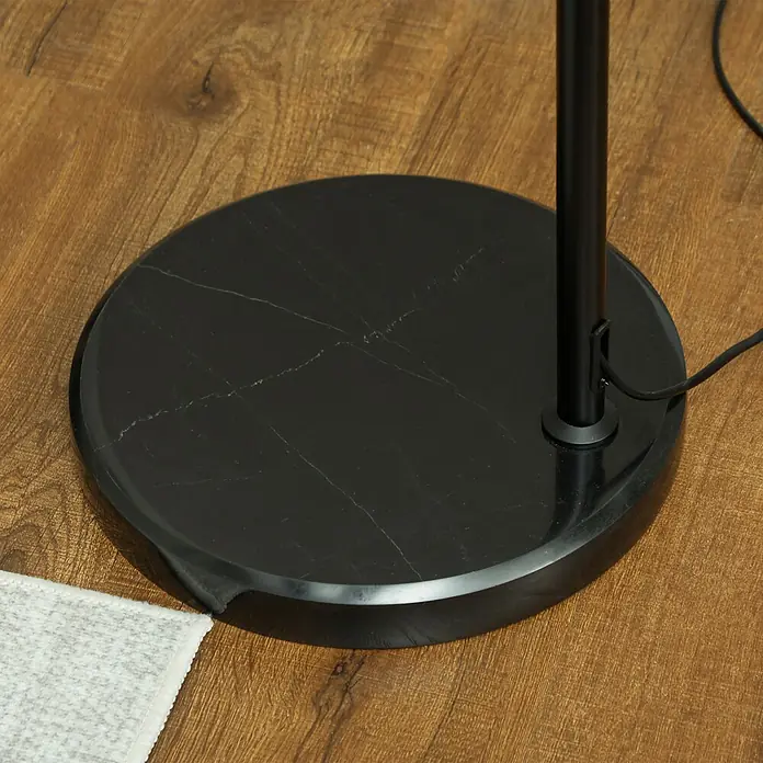 Homcom Stehleuchte aus Hanfseil - 40 W, Höhe: 175 cm, Schwarz, Braun, E27