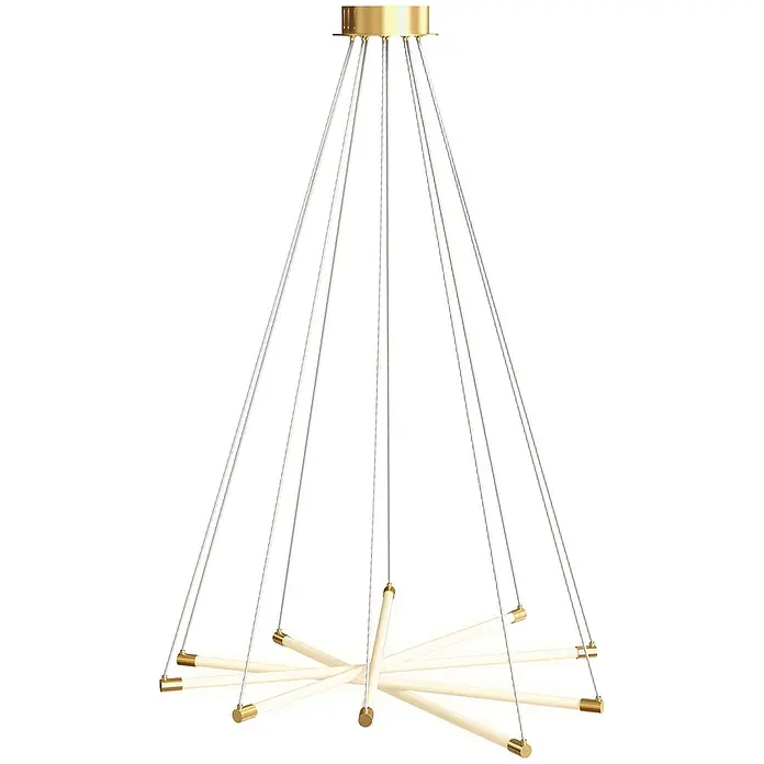 Homcom Pendelleuchte - L x B x H: 82 x 82 x 124 cm, Gold
