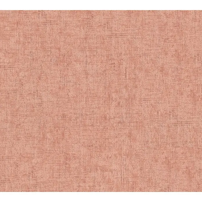 A.S. Création Greenery Vliestapete Strukturuni - Orange, Uni, 10,05 x 0,53 m - Strukturierte rosafarbene Tapete für ein elegantes Wanddesign. Das natürliche Leinendesign verleiht jedem Raum eine warme und stilvolle Atmosphäre.