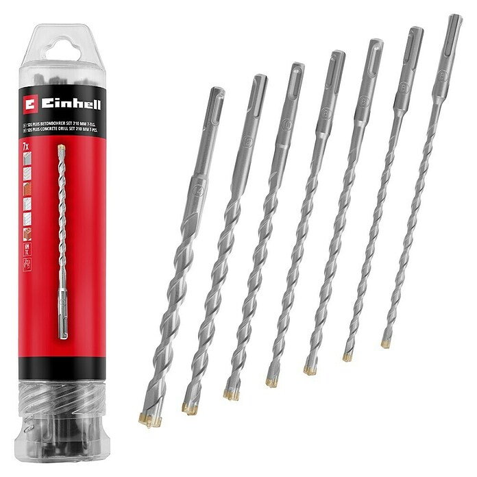 Einhell Set svedrov za beton SDS-plus  (10 -del.) | 2546 - Bohrer Stein, Beton | BCDA - Zubeh Bohrm/Bohrhämmer/Akkumasch | BCD - Maschinenzubehör | BC - Maschinenzubehör | B - Werkz/Masch/Maschzubeh/Auto | BAUHAUS