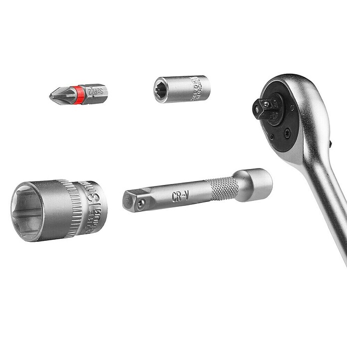 Einhell Set nasadnih ključev in bitov L-Case  (37 -del.) | 2550 - Bits | BCDA - Zubeh Bohrm/Bohrhämmer/Akkumasch | BCD - Maschinenzubehör | BC - Maschinenzubehör | B - Werkz/Masch/Maschzubeh/Auto | BAUHAUS
