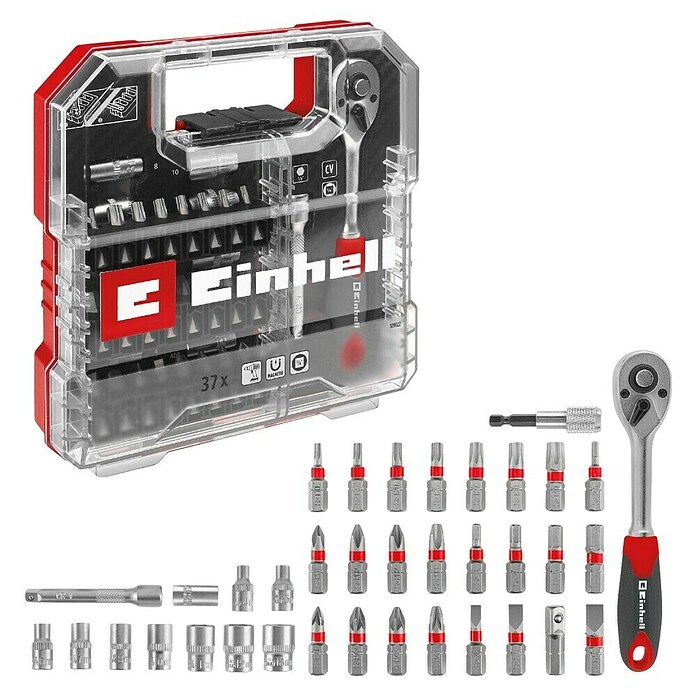 Einhell Set nasadnih ključev in bitov L-Case  (37 -del.) | 2550 - Bits | BCDA - Zubeh Bohrm/Bohrhämmer/Akkumasch | BCD - Maschinenzubehör | BC - Maschinenzubehör | B - Werkz/Masch/Maschzubeh/Auto | BAUHAUS