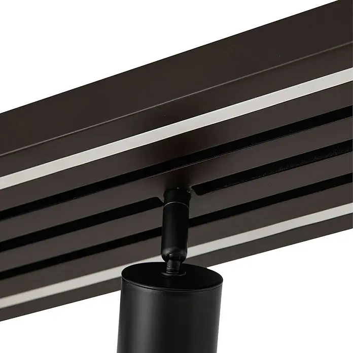 Lucande Deckenstrahler Tiron - Holz dunkel, schwarz