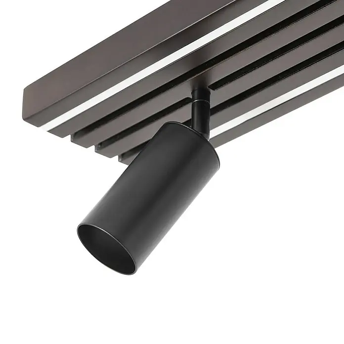 Lucande Deckenstrahler Tiron - Holz dunkel, schwarz