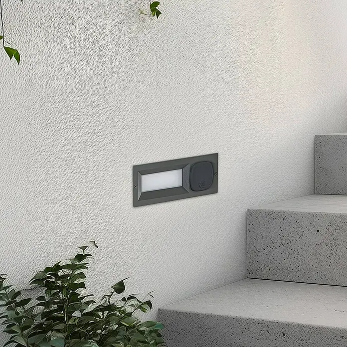 Lucande Außenwandleuchte Lachlain - schwarz, IP54