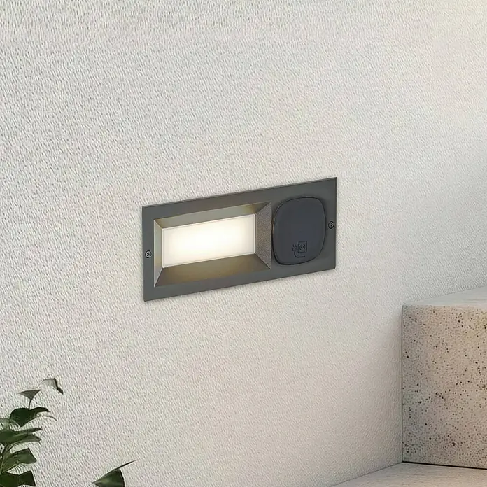 Lucande Außenwandleuchte Lachlain - schwarz, IP54