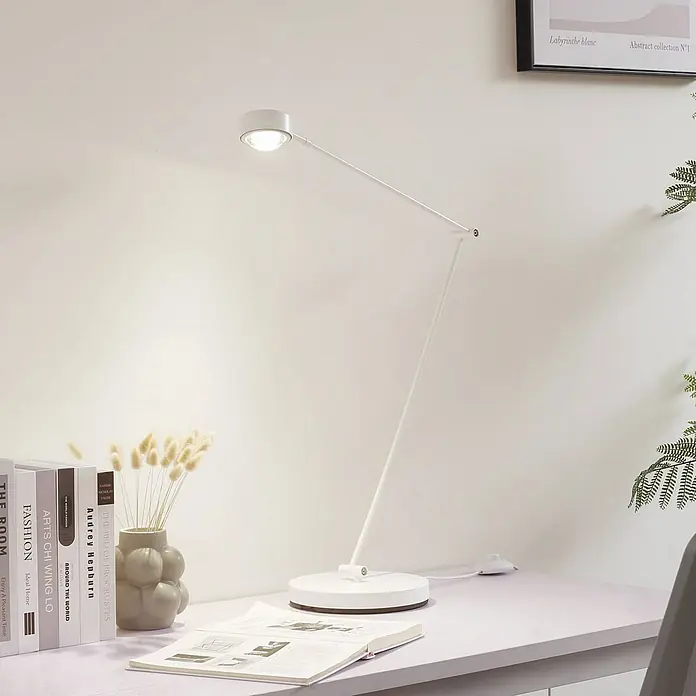 Lindby Stehleuchte Jyla - Höhe: 88 cm, weiß / opal, weiß / opal