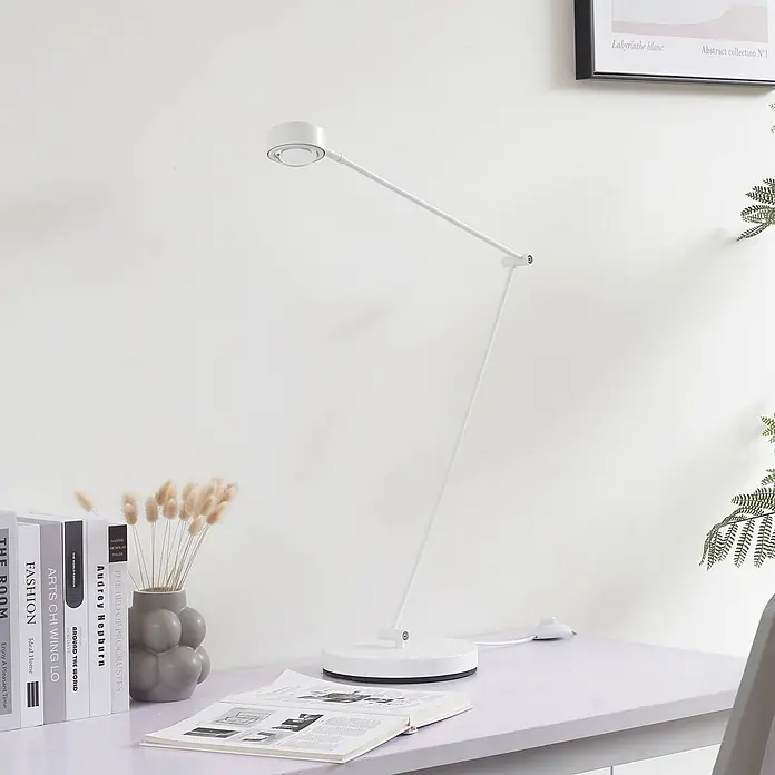Lindby Stehleuchte Jyla - Höhe: 88 cm, weiß / opal, weiß / opal