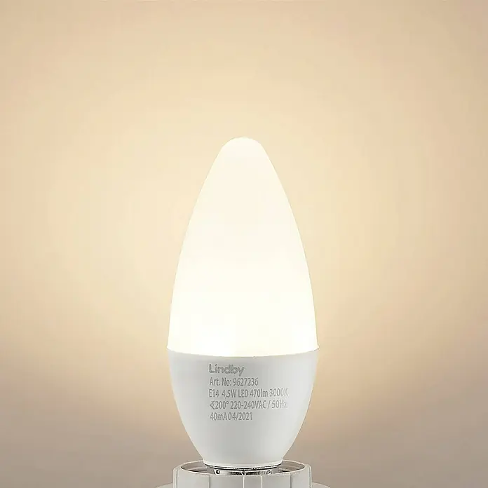 Lindby LED-Lampe E14 4,5W LED - E14, Nicht Dimmbar, Warmweiß, 470 lm, 4,5 W