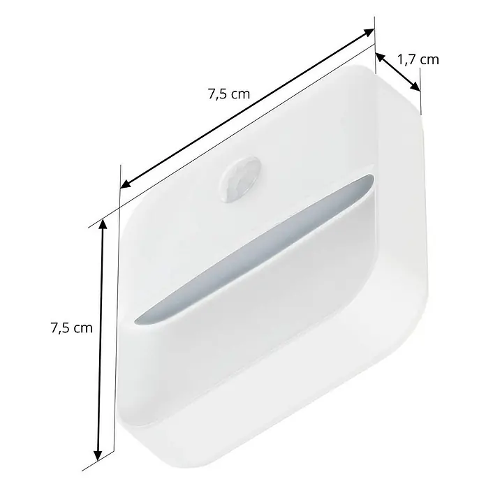 Prios LED-Unterbauleuchte Kaleon - L x B x H: 7,5 x 7,5 x 1,7 cm