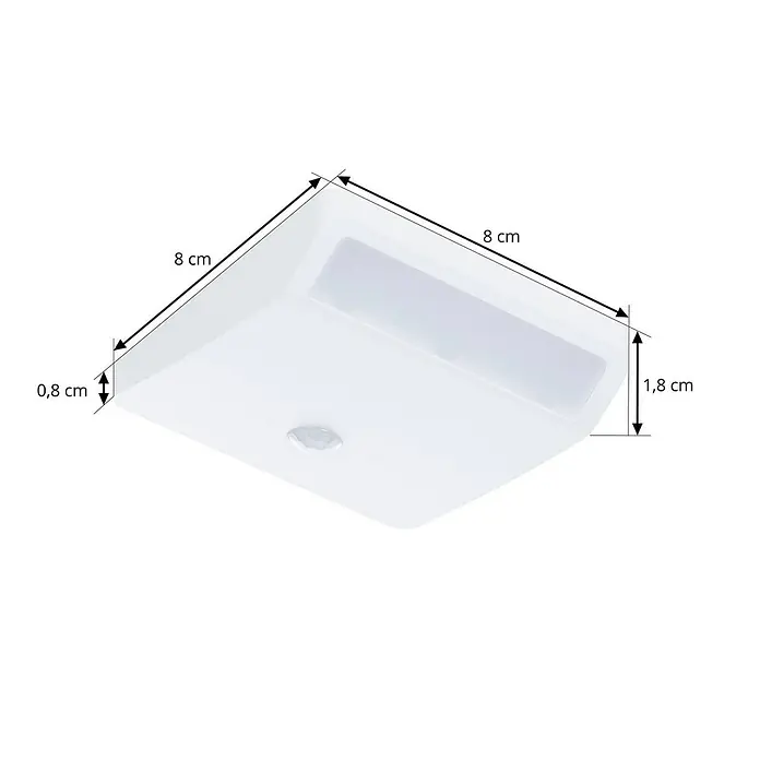 Prios LED-Unterbauleuchte Nestora - L x B x H: 8 x 8 x 1,8 cm