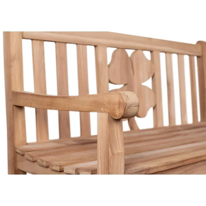Bene Living Gartenbank Kleeblatt - Teakholz, Natur