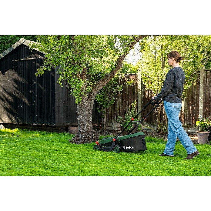 Bosch Power for All 18V Akumulatorska kosilnica ROTAK 18V-34  (1 baterija, 4 Ah, Širina reza: 34 cm) | 7239 - Akkumäher Marke | IAEA - Rasenmäher | IAE - Gartenmotorgeräte | IA - Gartenhartware | I - Stadtgarten | BAUHAUS