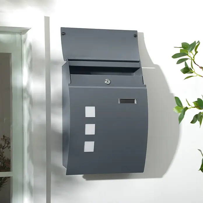 Homcom Wandbriefkasten 1-teilig - L x B x H: 32 x 10 x 45 cm