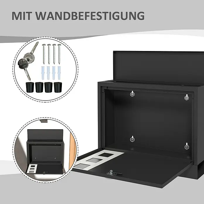 Homcom Wandbriefkasten 1-teilig - 
