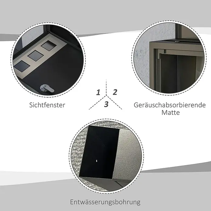 Homcom Wandbriefkasten 1-teilig - 