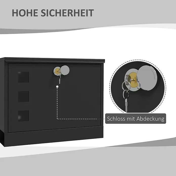 Homcom Wandbriefkasten 1-teilig - 