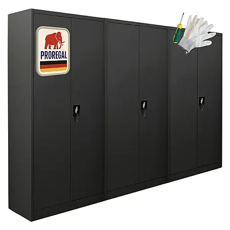 Proregal  Aktenschrank Mega Deal 3x ELEPHANT mit 2 Türen, abschließbar