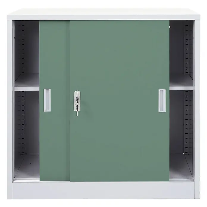 Proregal Aktenschrank klein und abschließbar - B x T x H: 90 x 45 x 90 cm, Grün