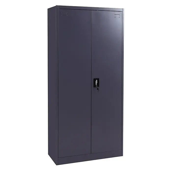 Proregal Aktenschrank mit 2 Türen abschließbar Metall - B x T x H: 90 x 40 x 185 cm, Dunkelgrau