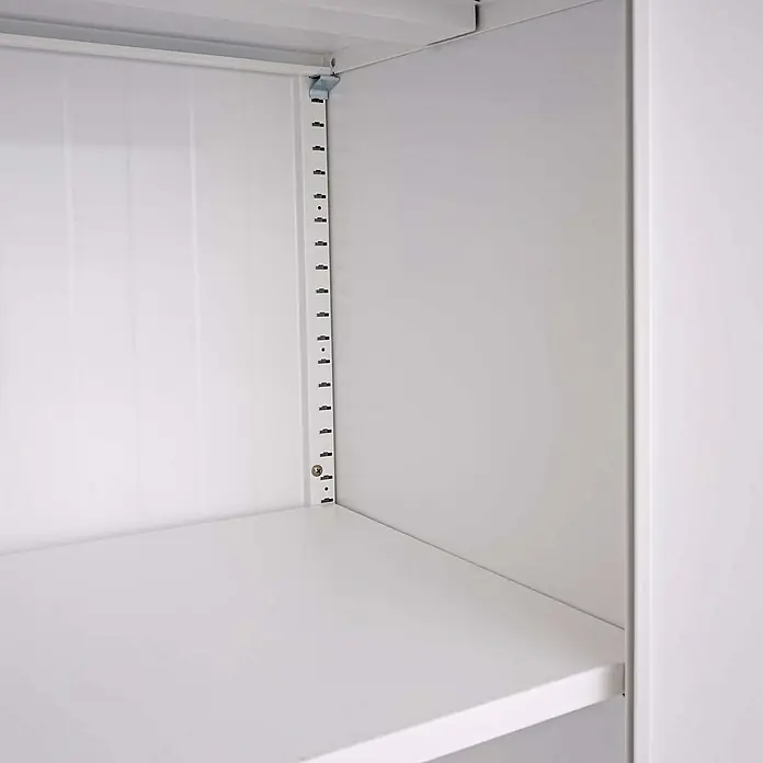 Proregal Aktenschrank mit 2 Türen abschließbar Metall - B x T x H: 90 x 40 x 140 cm, Weiß