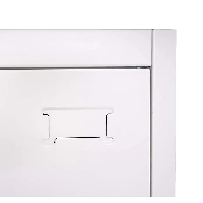 Proregal Aktenschrank mit 2 Türen abschließbar Metall - B x T x H: 90 x 40 x 140 cm, Weiß
