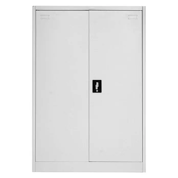 Proregal Aktenschrank mit 2 Türen abschließbar Metall - B x T x H: 90 x 40 x 140 cm, Grau