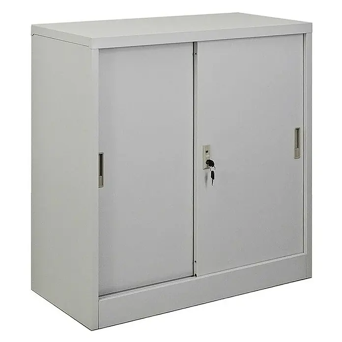 Proregal Aktenschrank Mega Deal 3x ELEPHANT mit abschließbaren Schiebetüren - Lichtgrau