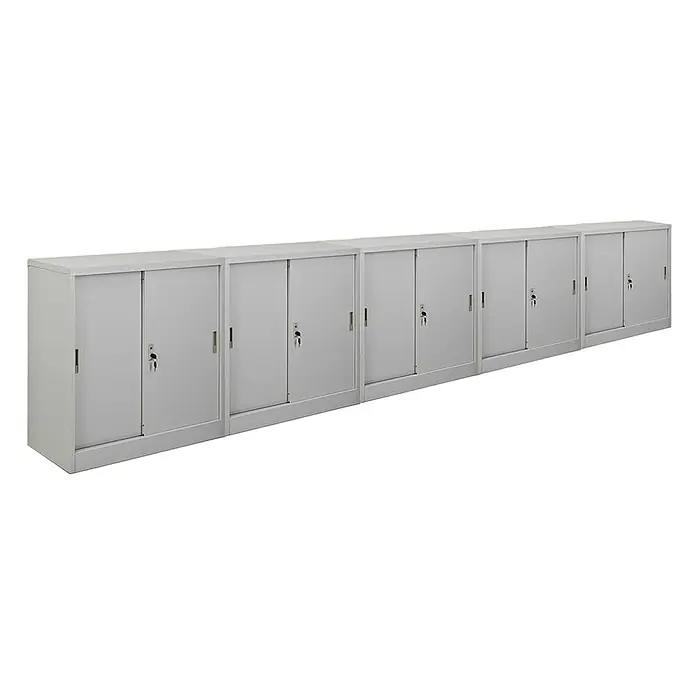 Proregal Aktenschrank Mega Deal 5x ELEPHANT mit abschließbaren Schiebetüren - Lichtgrau