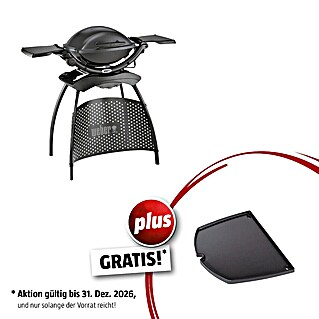 Weber Elektrogrill Q 1400 Stand + Grillplatte GRATIS (Grillfläche (B x T): 43 x 32 cm)