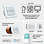 Homematic IP Funkschalter (52 x 86 x 86 mm, Weiß, 230 V/50 Hz)
