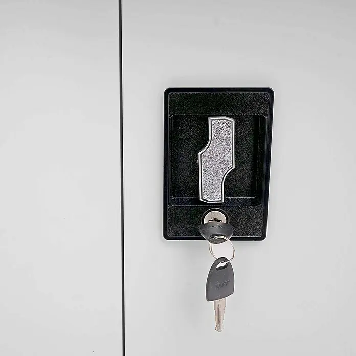 Proregal Aktenschrank mit 2 Türen abschließbar Metall - B x T x H: 90 x 40 x 185 cm, Grau