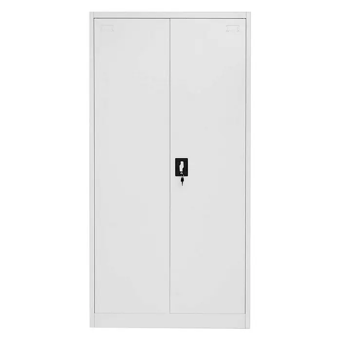 Proregal Aktenschrank mit 2 Türen abschließbar Metall - B x T x H: 90 x 40 x 185 cm, Grau