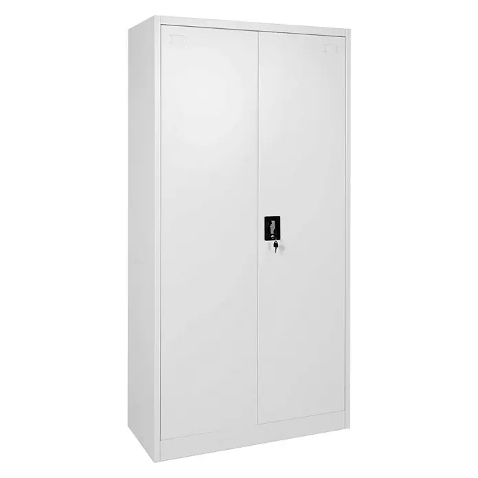 Proregal Aktenschrank mit 2 Türen abschließbar Metall - B x T x H: 90 x 40 x 185 cm, Grau